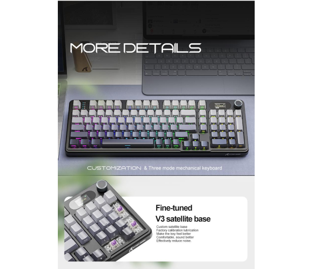 Attack Shark X98PRO Wireless Full-size layout gradient - 1472698 - zdjęcie 9